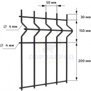 Сетка сварная 3d 50x200 "Стандарт"